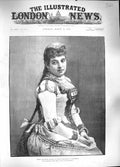 Original Old Antique Print 1889 Loisinger Married Prince Alexander Bat Victorian
