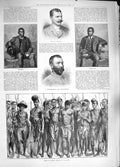 Old Antique Print 1889Imbezu Matabele Colenbrander Umshete Maund Babyjane 19th