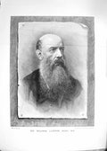 Original Old Antique Print 1889 Portrait Sir Wilfred Lawson Bart M.PVictorian