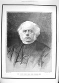 Original Old Antique Print 1889 Portrait Right Hon. John Bright Parliament