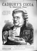 Antique Old Print *3832 1889 Advertisement Cadbury'S Cocoa Drinking Chocolate