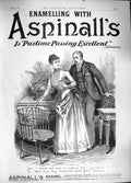 Original Old Antique Print 1889 Advertisement Aspinall Enamel Works London 19th