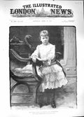 Original Old Antique Print 1889 Portrait Girl Future Queen Holland Netherlands