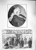 Original Old Antique Print 1889 Duchess Cambridge Paris Exhibition Eiffel Tower