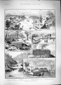 Original Old Antique Print 1889 Looshai Expedition Demagiri Kurnaphuli River
