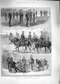 Original Old Antique Print 1889 School Cavalry Forces Aldershott Rushmere Siers