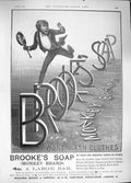 Antique Old Print *3831 1889 Advertisement Brookes Monkey Brand Soap London