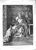 Original Old Antique Print 1889 Cleopatra Amenemhat Father Robes Woodville 19th