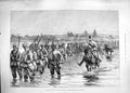 Original Old Antique Print 1889 Chin Frontier Campaign Burmah Yaw River Army
