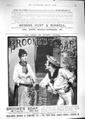 Original Old Antique Print 1889 Advertisement Brookes Monkey Brand Soap London