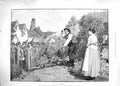 Original Old Antique Print 1889 Regiment Man House Garden Siers Marching 19th