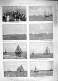 Original Old Antique Print 1889 Sailing Yachts Valkyrie Yarana Vreda Deerhound
