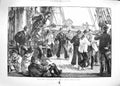 Original Old Antique Print Damaged 1889 Ship Man-Of-War Dance Skylark Navy