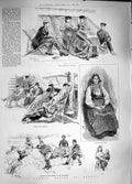 Original Old Antique Print 1889 Ship Cruise Norway Voss Mehei Children Odde