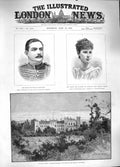 Old Antique Print 1889 Welbeck Abbey Duke Portland Duchess Dallas Yorke 19th