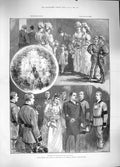 Old Antique Print 1889 Marriage Duke Portland Peter'S Church Eaton Square 19th