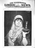 Original Old Antique Print 1889 Portrait Bayadere Indian Dancing Girl Victorian