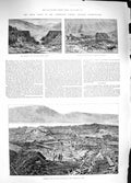 Original Old Antique Print 1889 Flood Conemaugh Valley Pennsylvania Johnstown