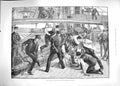 Old Antique Print 1889 Life Board Man-Of-War Ship Junior Officers Hockey 19th