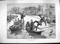 Old Antique Print 1889 Water Tournament Fifteenth Century Boat Jousting 19th