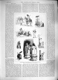 Old Antique Print 1889 Illustrations Paul Frenzeny Indians North America 19th