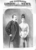 Original Old Antique Print Taylor 1889 Portrait Earl Fife Princess Louise Wales