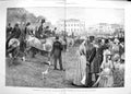 Old Antique Print 1889 Hyde Park Princess Wales Daughters Horses People 19th