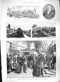 Original Old Antique Print 1889 Patagonian Fur-Dealers Ship Magellan Harrogate
