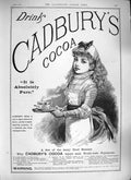 Original Old Antique Print 1889 Advertisement Cadbury'S Cocoa Drink Cup Saucer