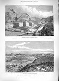 Original Old Antique Print 1889 Manchester Ship Canal Waorks Eastham Latchford
