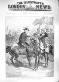 Antique Old Print *3839 1889 Duke Cambridge German Emperor Aldershot Review