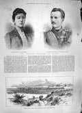Old Antique Print 1889 Coal Mining Chile Laraquete Russia Melitza Peter 19th