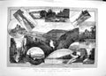Old Antique Print 1889 Wales Llandderfel Dinas Bran Glyndyfrdwy Castle 19th