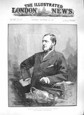 Old Antique Print Wilson 1889 Portrait Henry Chaplin Minister Agriculture 19th