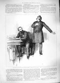 Original Old Antique Print Forestier 1889 Man Loaning Money Lender Scene 19th