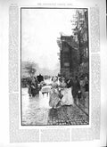 Original Old Antique Print 1889 Street Scene Fish Market Amsterdam Holland 19th