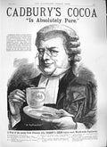 Antique Old Print *3844 1889 Advertisement Cadbury'S Cocoa Drinking Chocolate