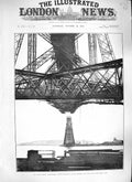 Original Old Antique Print 1889 Forth Railway Bridge Queensferry Garv Victorian