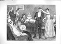 Original Old Antique Print 1889 Amateur Thought Reading Family Games Victorian