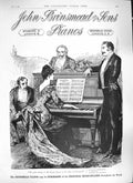 Old Antique Print 1889 Advertisement John Brinsmead Pianos Wigmore London 19th