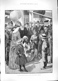 Original Old Antique Print 1889 Egyptian Conjurour Orient Line Ship Port Said