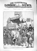 Old Antique Print 1889 Lord Mayors Show Queen Elizabeth Procession Horse 19th
