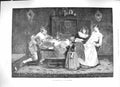 Original Old Antique Print Schroder 1889 Your Health Papa Children Family 19th