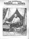 Original Old Antique Print 1889 Emin Pasha Relief Expedition Camp Tent Khartoum