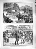 Original Old Antique Print 1889 Jefferson Davis Pe-Dee River North Carolina