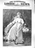 Old Antique Print 1889 Portrait Mrs Bernard-Beere Tosca Garrick Theatre 19th