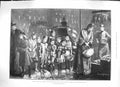 Original Old Antique Print Hopkins 1889 Fishmonger Poulterer Shop Poor Children