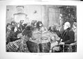 Original Old Antique Print 1889 Game Speculation Children Man Deck Cards 19th