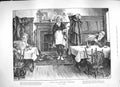 Original Old Antique Print Barnard 1889 Crusty Bachelors Christmas Men 19th