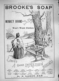 Antique Old Print *3838 1889 Advertisement Brookes Monkey Brand Soap London